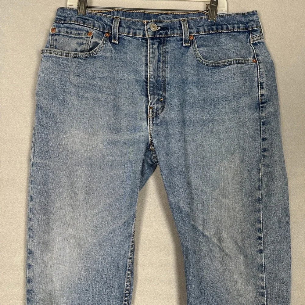Levis 514 Jeans Mens 36X30 Blue Straight Fit Distressed Classic 5-Pocket Denim